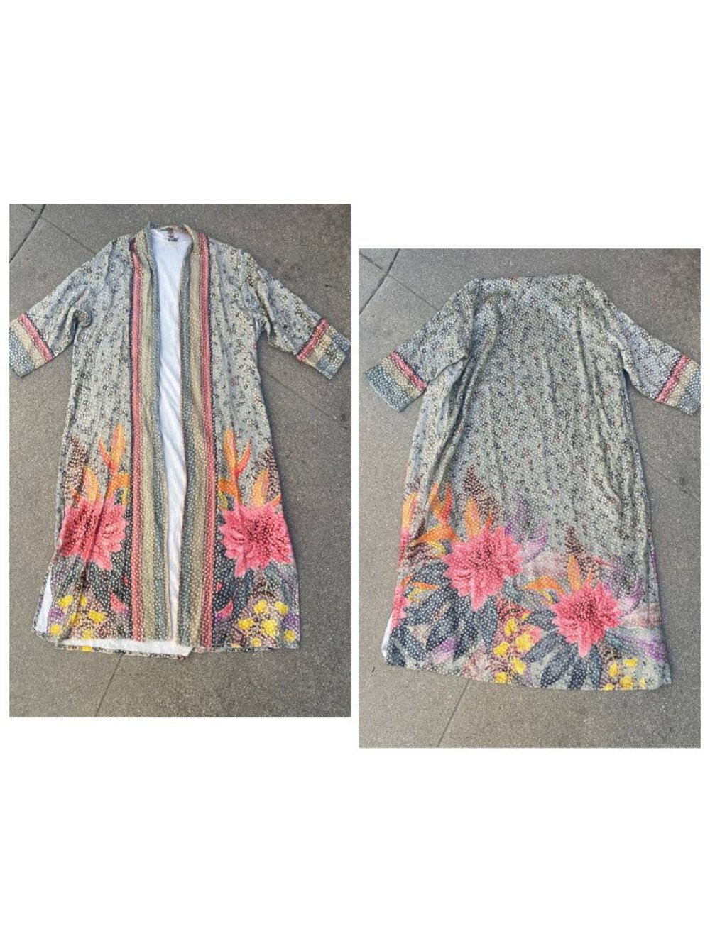 Bl-nk Blank Anthropologie Tinopi Burnout Duster Kimono Floral